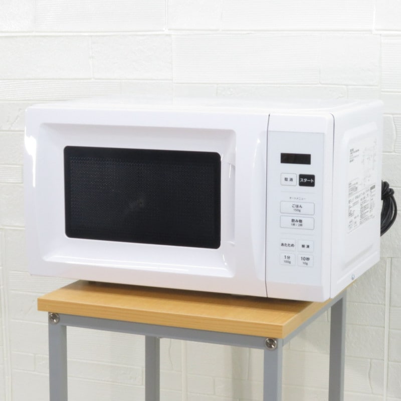 山善 PPRM-HF171-WH 2023年製 電子レンジ ホワイト 温め 調理 料理 キッチン 台所 ヘルツフリー ターンテーブル オートメニュー 休憩 一人暮らし 新生活 YH14025 中古オフィス家電 配送サイズ120