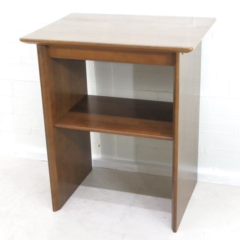 KOKUYO コクヨ NT-TT127T34 電話台 ブラウン テレフォンスタンド 受付台 テレホン TEL 手荷物 荷台 カウンター エントランス 収納 シック 木目調 ワーク YH14226 中古オフィス家具 配送サイズ200