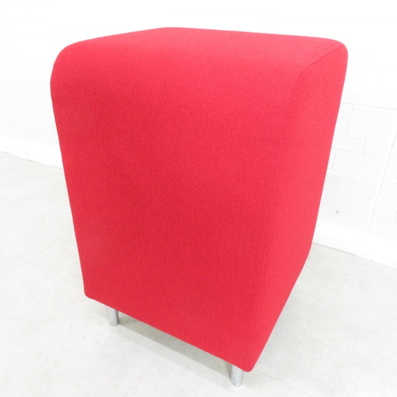 スツール レッド 赤 リビング 休憩 待合室 シンプル アジャスター 高さ550㎜ 布張り 椅子 ポイントカラー EG14505 中古オフィス家具 配送サイズ140