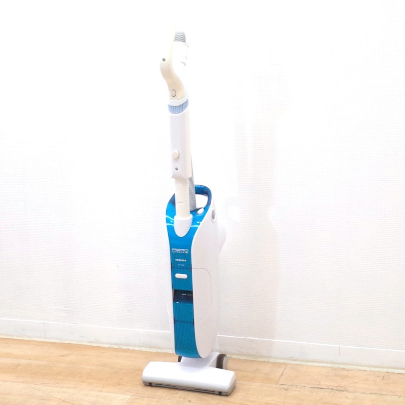 東芝 TOSHIBA VC-Y80C 掃除機 ブルー ホワイト スティッククリーナー サイクロン コード5ｍ ワンタッチゴミ捨て EG12076 中古オフィス家電 配送サイズ180