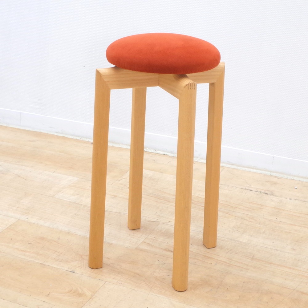 マッシュルームスツール（オレンジ）匠工芸 （MUSHROOM STOOL(L