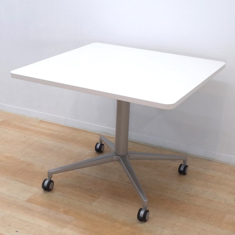 展示品・2024年製】内田洋行 メイズ 昇降テーブル イチョウ形天板 木目