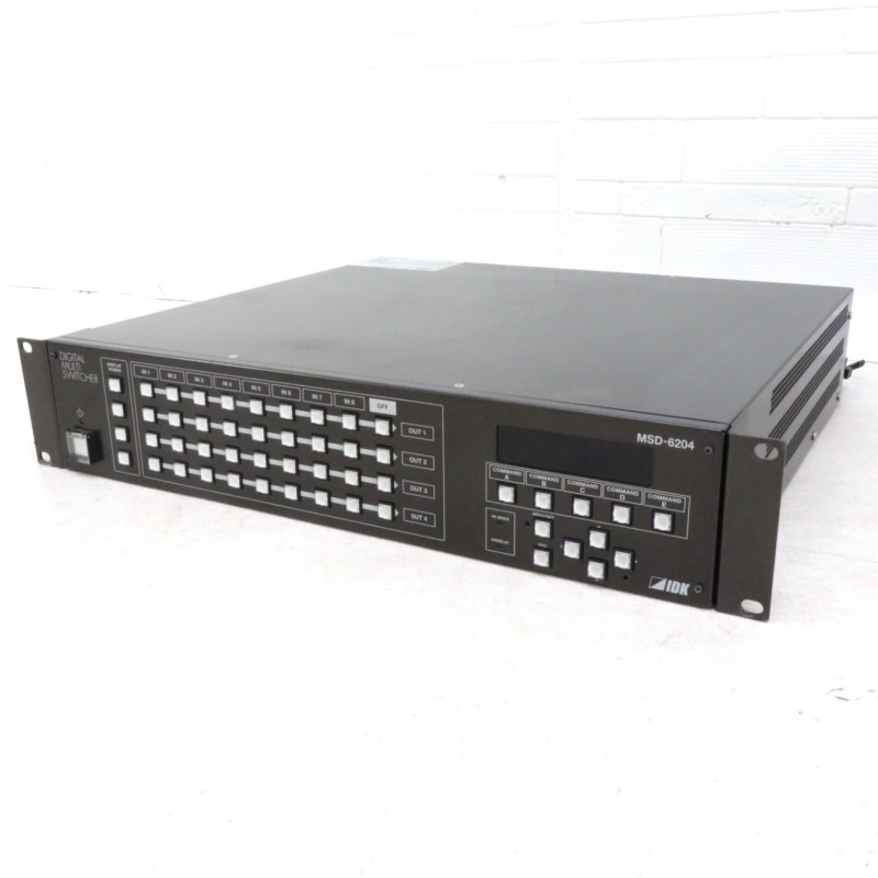 IDK MSD-6404 デジタルマルチスイッチャー グレー 最大解像度 4K スキャンコンバーター 遠隔操作8入力4出力 切り替え機 切替機 OA機器 YH13105 中古オフィス家電 配送サイズ120