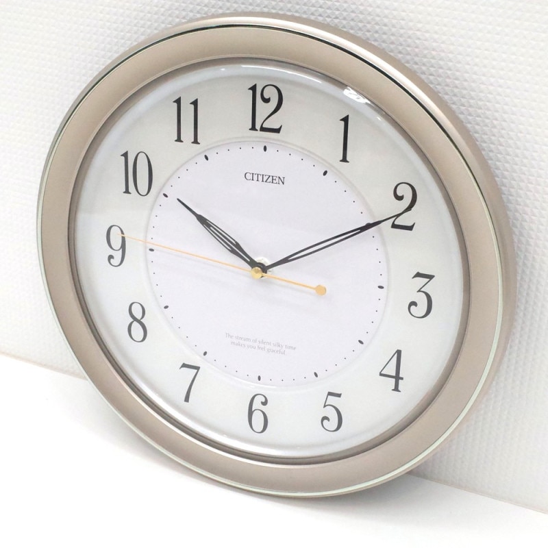 シチズン CITIZEN リズム時計 RHYTHM 8MG745-O 掛時計 壁掛け時計 シルバー/ホワイト 電波クロック エレガント KK14848 中古オフィス家電 配送サイズ80