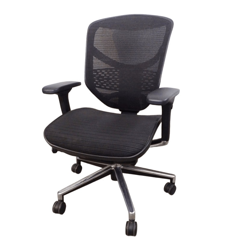 エルゴヒューマン Ergohuman エンジョイ ENJOY 肘付きオフィスチェア ブラック 事務椅子 ハイバック メッシュ EG15367 中古オフィス家具 配送サイズ240