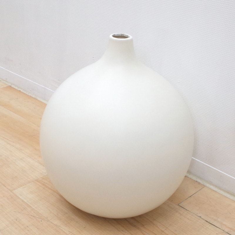 HERVE GAMBS 花瓶 ホワイト 幅400mm 花器 フラワーベース フラワーポット インテリア オフィスアクセサリー KK15257 中古オフィス家具 配送サイズ140