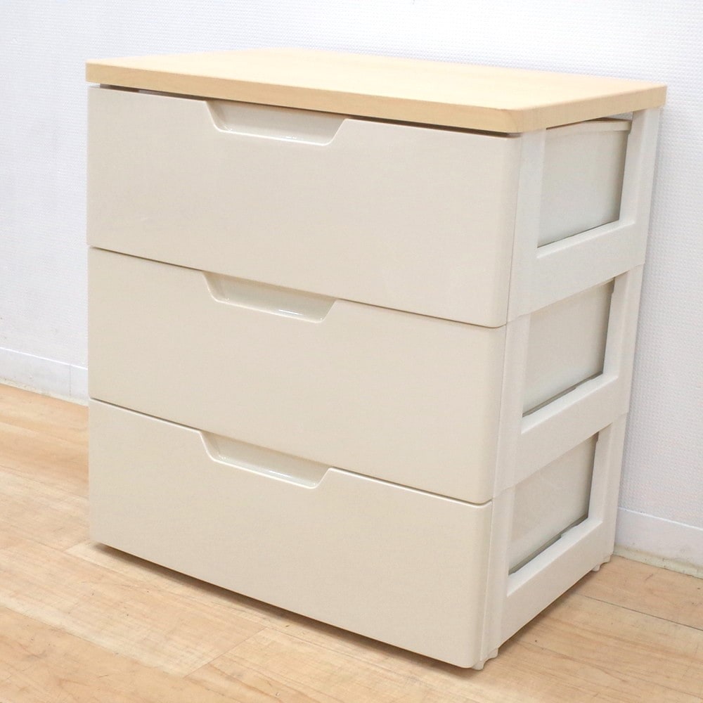 レトロ スチール 衣装ケース 収納 引き出し 3段