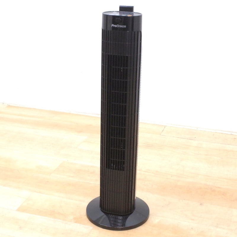 ProBreeze PB-F07-JP タワーファン 羽根無し扇風機 ブラック 3段階風量 リモコン付き サーキュレーター 空調 KK15318 中古オフィス家電 配送サイズ140