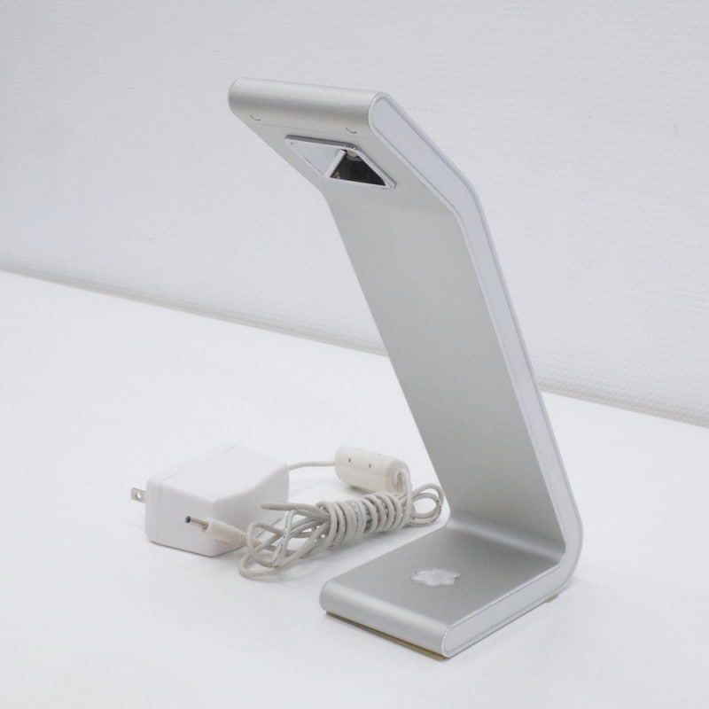 デスクライト 小型 L型 スタンドライト ホワイト 照明 卓上型 明かり ワンタッチ 電源コード EG15255 中古オフィス家具 配送サイズ80