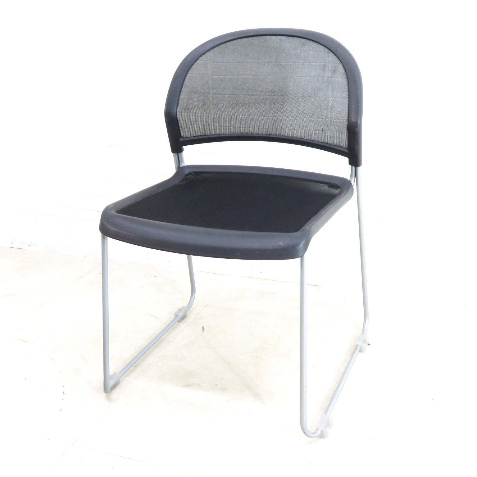 ジョインテックス 会議椅子(スタッキングチェア/ミーティングチェア) 肘なし 背メッシュ キャスター付き GK-90SM ブルー 〔完成品〕(代引不可) ジョインテックス 会議椅子(スタッキングチェア&frasl;ミーティングチェア