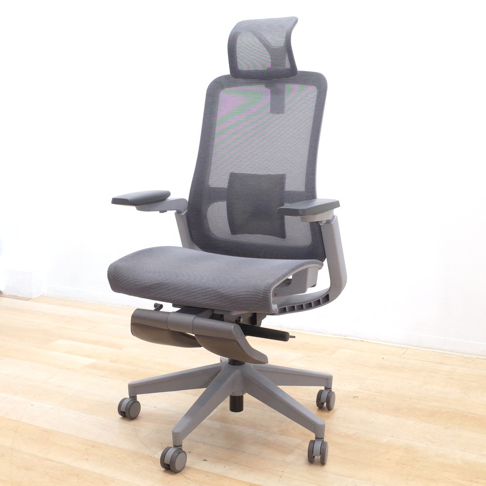 OAチェア ハイバックタイプ 肘付 グレー [ホーム&キッチン] OAチェア ハイバックタイプ 肘付 グレー [ホーム\u0026キッチン]