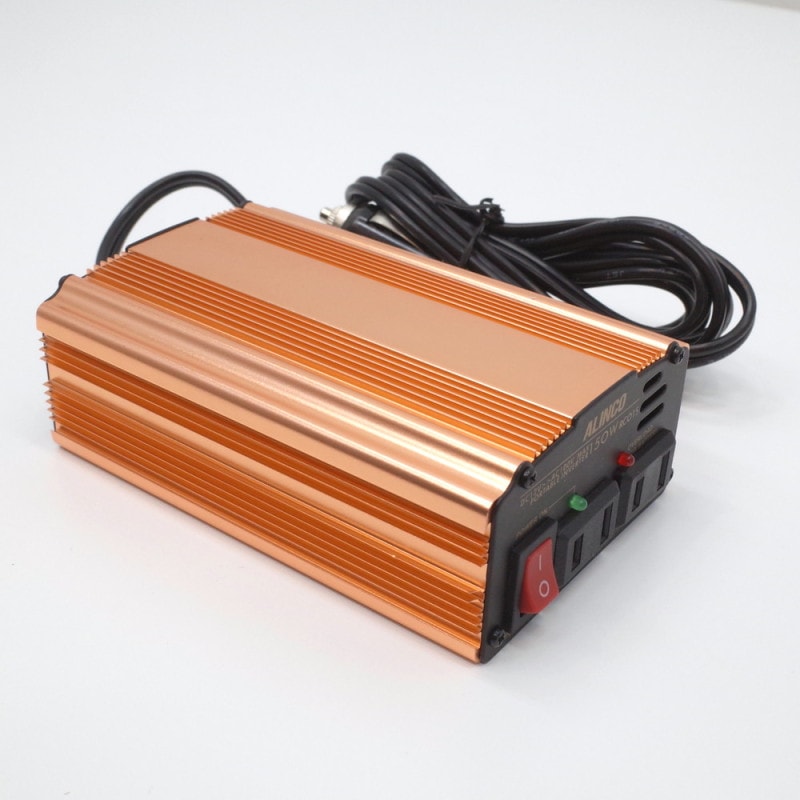 ALINCO ポータブルインバーター RC015 150W 車内 シガーソケット モバイル コンセント２口 オレンジ 充電器 EG15851 中古オフィス家電 配送サイズ60