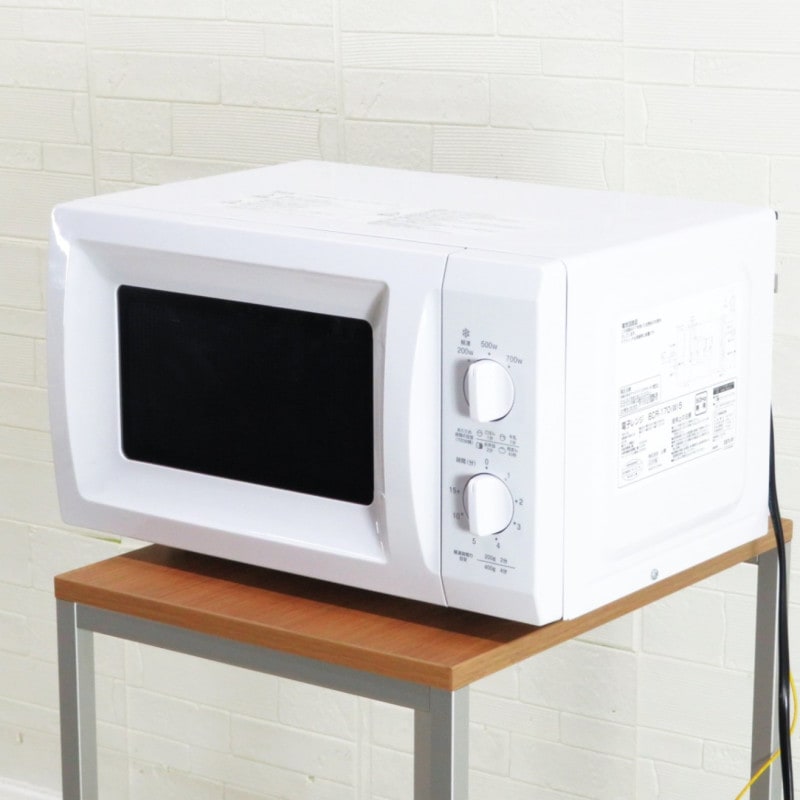 山善 YAMAZEN 電子レンジ BCR-170 ホワイト 17L /50Hz（東日本専用） 温め 調理 料理 給湯室 休憩室 ターンテーブル ワーク キッチン 台所 一人暮らし 新生活 YH16017 中古オフィス家電 配送サイズ120