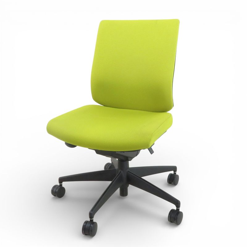 コクヨ オフィスチェア ウィザード2 肘無し CRS-G1820F6 ライトグリーン 事務椅子 YH16263 中古 配送サイズ250