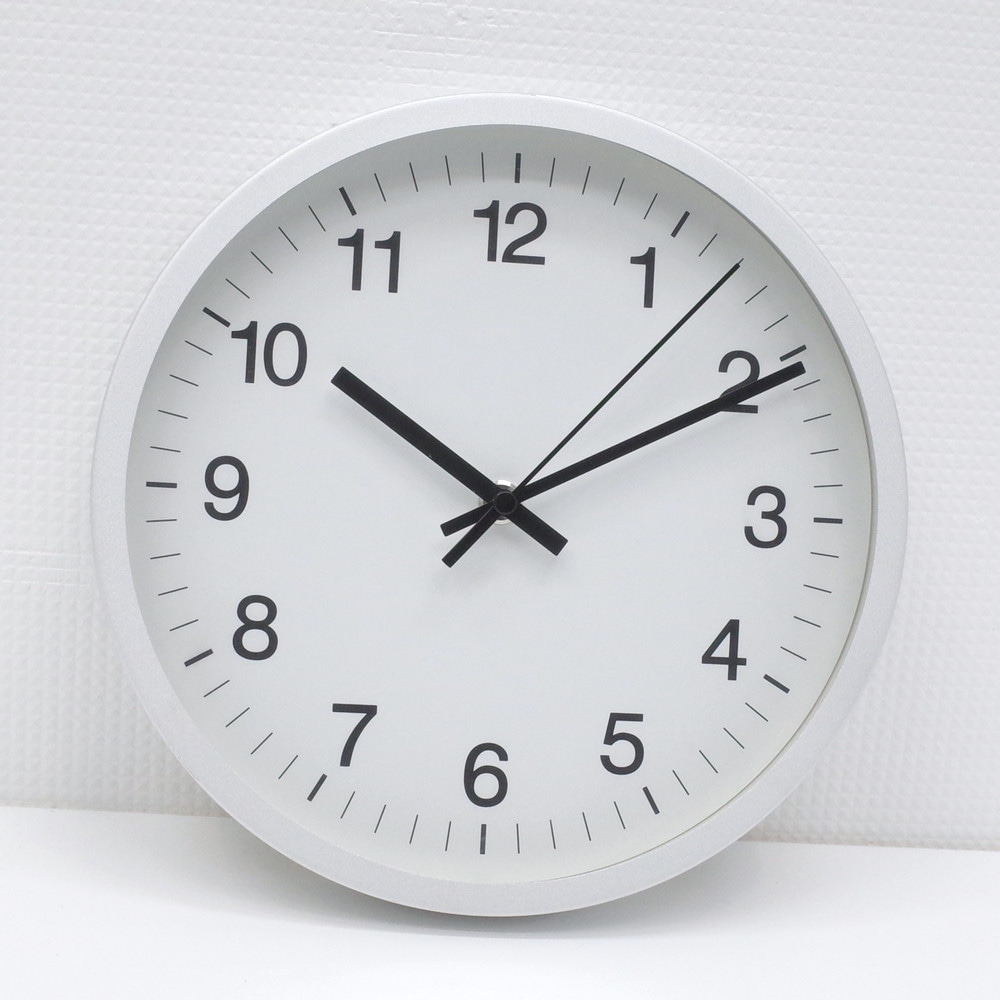 MUJI 無印良品 掛け時計 8MGA18BZ シルバー スイープセコンド アナログ