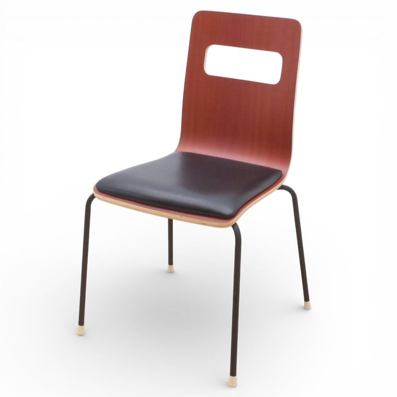 【SALE】【ラスト1特価！】弘益 ALES アレスシリーズ ミーティングチェア ALES-HP-BR-BK ブラウン/ブラック EG16099 中古 配送サイズ200