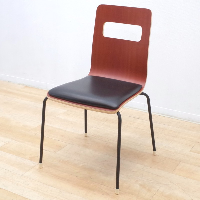 【SALE】【ラスト1特価！】弘益 ALES アレスシリーズ ミーティングチェア ALES-HP-BR-BK ブラウン/ブラック EG16099 中古 配送サイズ200