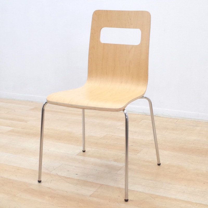 【展示品】 弘益 ALES アレスシリーズ ミーティングチェア ALES-NA ナチュラル 木製 EG16104 中古 配送サイズ200