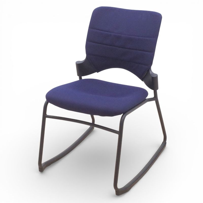 ミーティングチェア 多目的チェア ロッキングチェア ネイビー スタッキングチェア 中古 AG16117