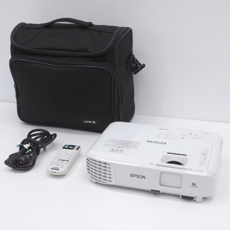 エプソン EPSON プロジェクター EB-W06 3,200lm 自動補正 ホワイト 映写機 投影機 OA機器 映像 リモコン 通電確認のみ ケース KK16683 中古オフィス家電 配送サイズ100