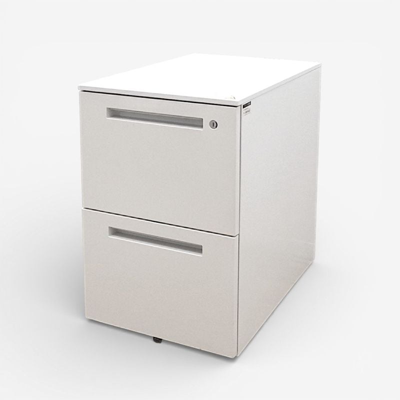 イトーキ 2段デスクワゴン CZシリーズ CZR-046MDCB-W9 ホワイト W395 D592 H605 インサイドワゴン 中古 KK16816 配送サイズ180