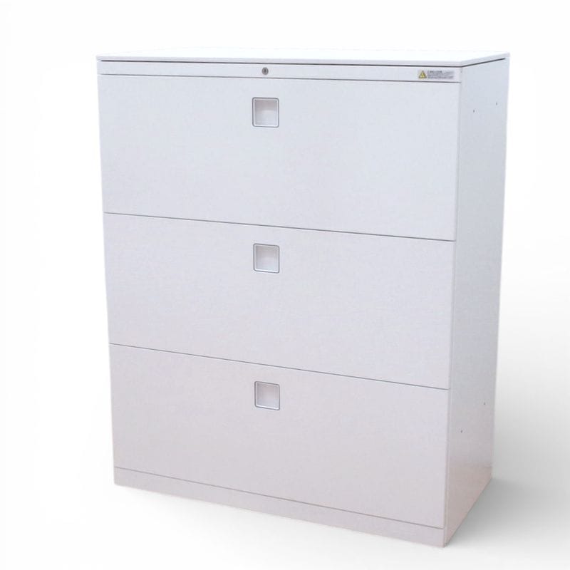 【中古】オカムラ  3段ラテラル書庫 レクトライン 4BG3ZC-ZA75 ホワイト キャビネット 書類棚 単体書庫 収納家具  中古オフィス家具 YH16640