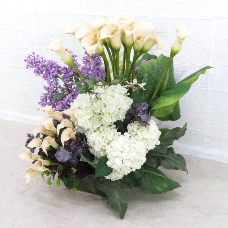 【直接引き取り】フェイクフラワー 造花 自然 豪華 カラー 玄関 グリーン 植物 鉢植え 観葉 インテリア 綺麗 おしゃれ AG13996-1 中古オフィス家具 配送サイズ送料はお問い合わせください。