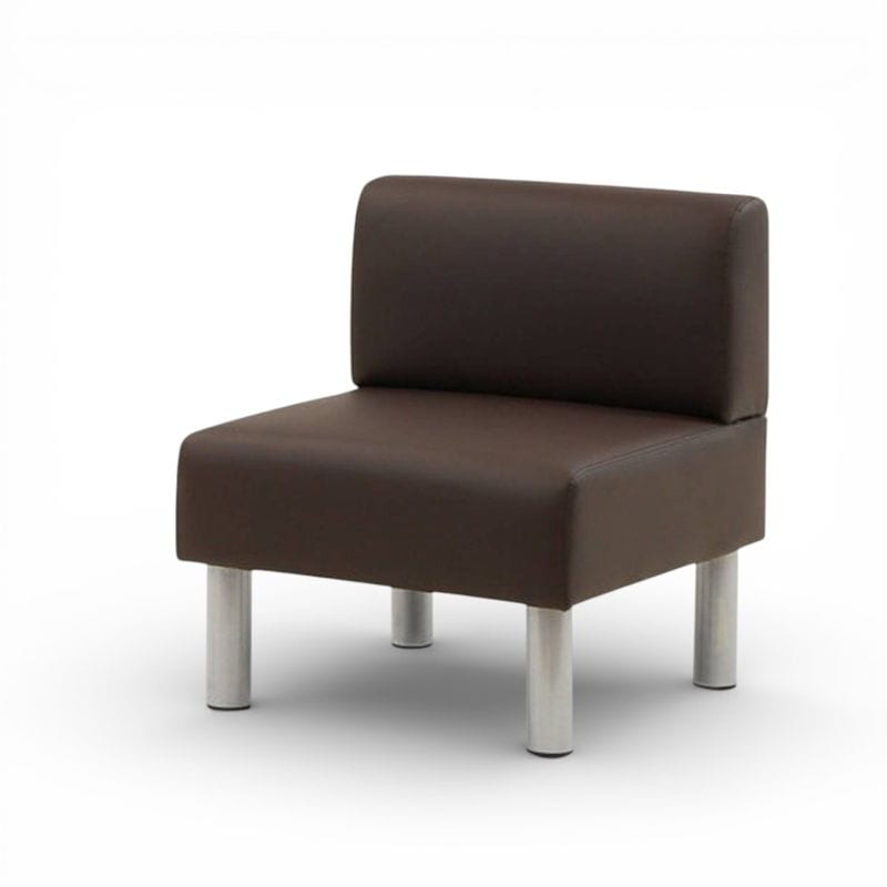 1人用ロビーチェア LBS-60 ブラウン ベンチチェア  ソファ YH17106 新品未使用  配送サイズ180