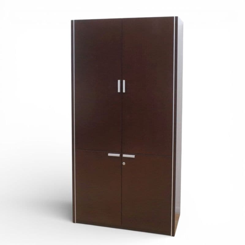 Ceha チェハ ハイキャビネット スライド書庫 蛇腹式 ホワイト 両開き