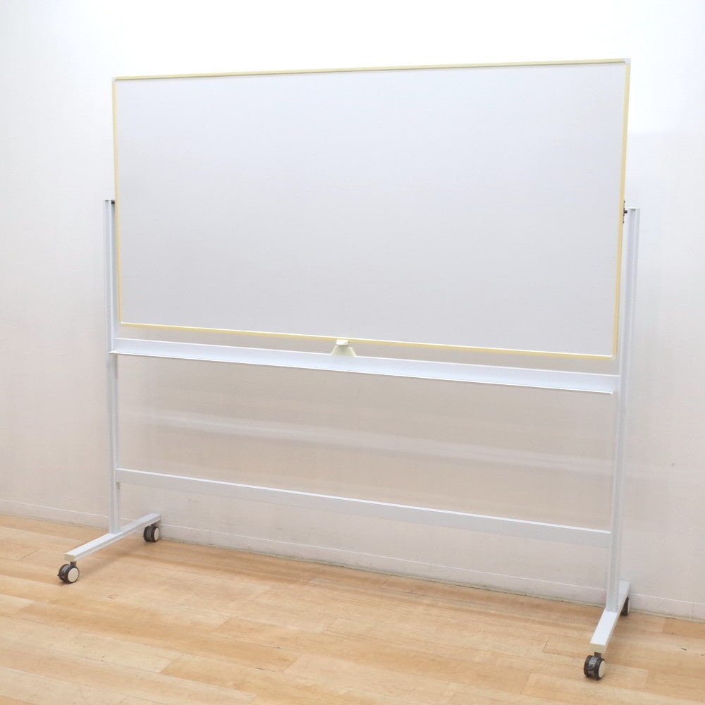 PLUS 自立式ホワイトボード MR-KK360WH 脚付 W1900 D560 H1800 移動式