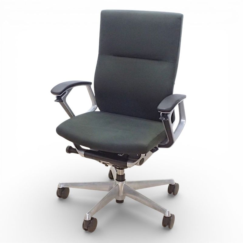 【訳有】 オカムラ  デューク エグゼクティブチェア 肘付き オフィスチェア CZ45ZR グレー ハイバック KK17298 中古 配送サイズ250