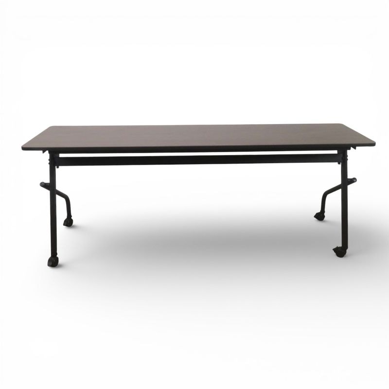 【中古】ネットフォース WOO HST-1860 会議テーブル W1800 D600 ダークブラウン 平行スタッキング  中古オフィス家具 AG17120 