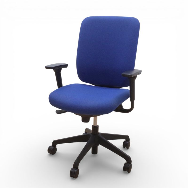 【SALE】オカムラ CG-R CN85ZR-FM36 オフィスチェア ブルー 肘付き 布張り 中古 KK17364 EG17364 配送サイズ240