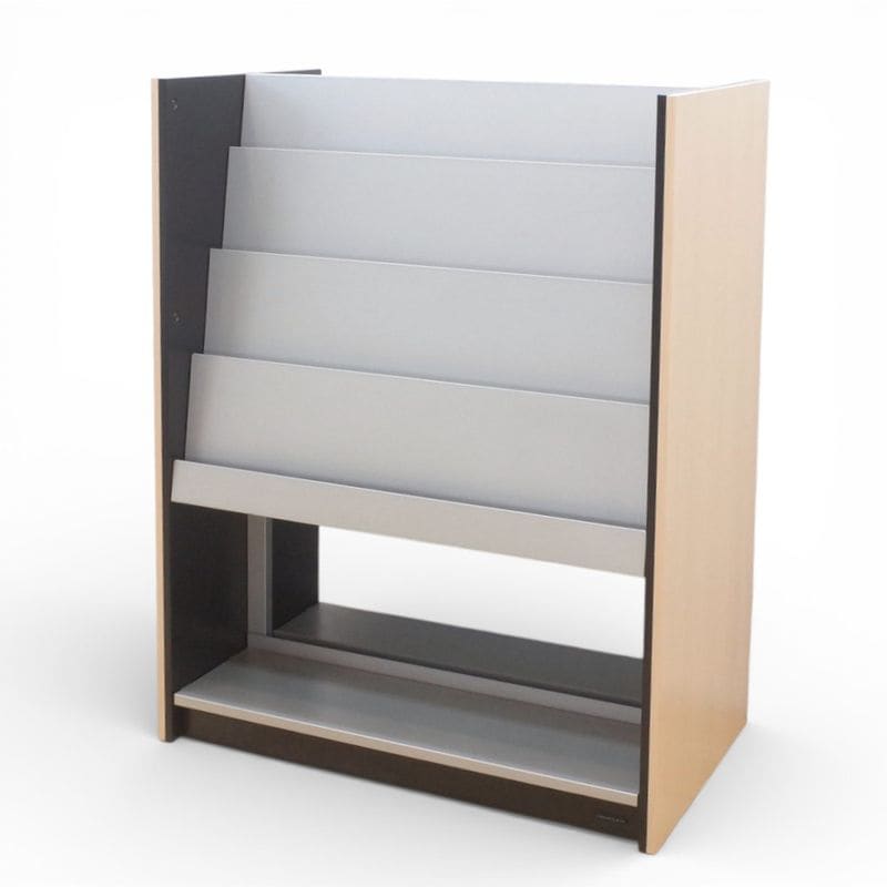 オカムラ パンフレットラック W930 D540 H1200 LL02HT-Z984 マガジンラック ナチュラル 本棚 EG17239 中古 配送サイズ300