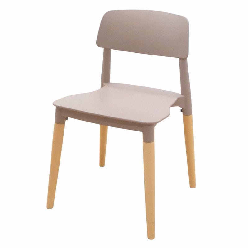 【SALE】ダイニングチェア スタッキングチェア グレージュ 木製 肘無 椅子 KK17539 EG17539 中古 配送サイズ180