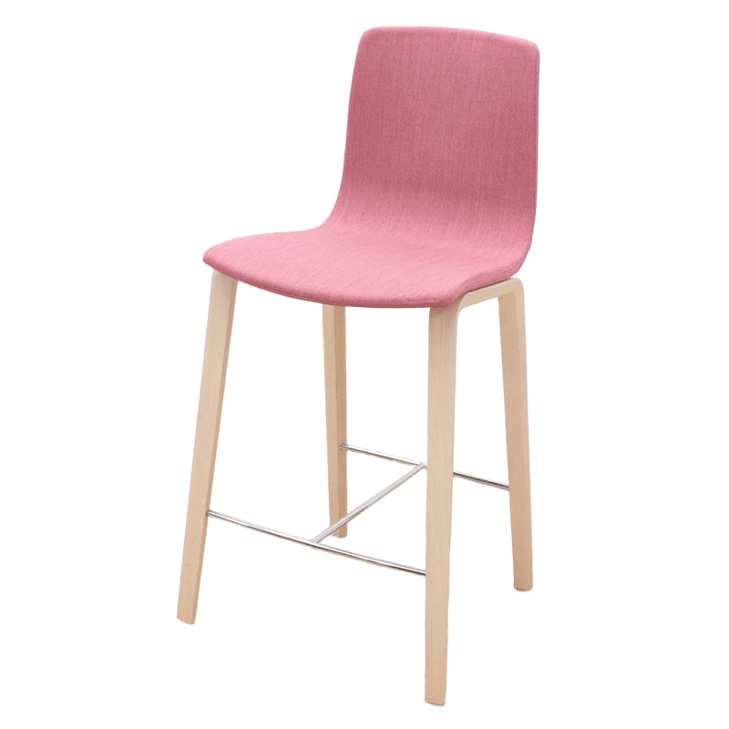 アーバ ハイスツール カウンターチェア 布 レッド 座高66cm  EG17725 中古 配送サイズ200