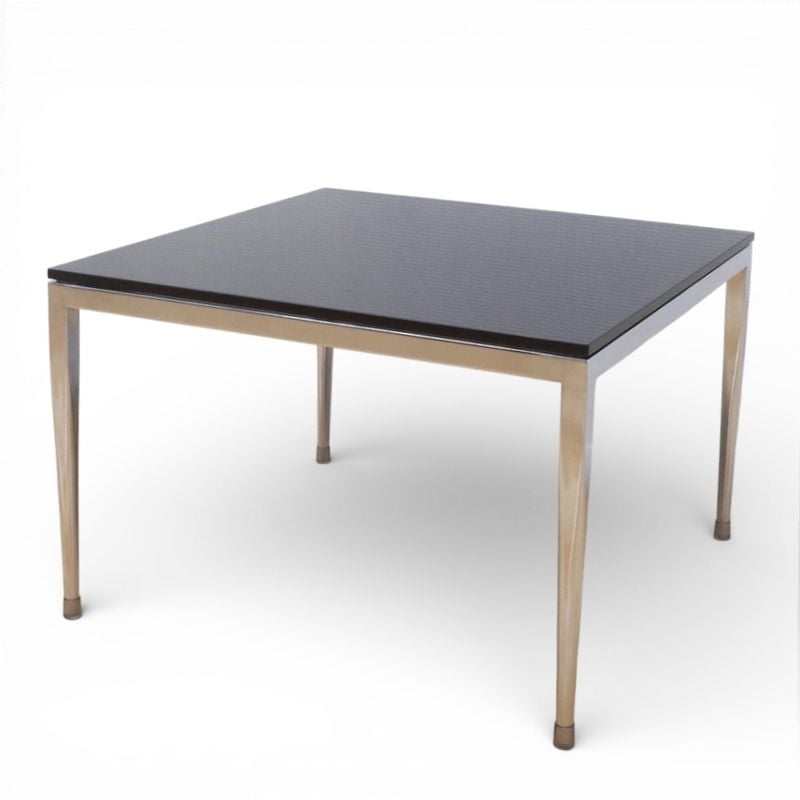 ローテーブル ガラステーブル サイドテーブル W600 D600 H400 ブラック KK17733 中古 配送サイズ180 家財おまかせ便