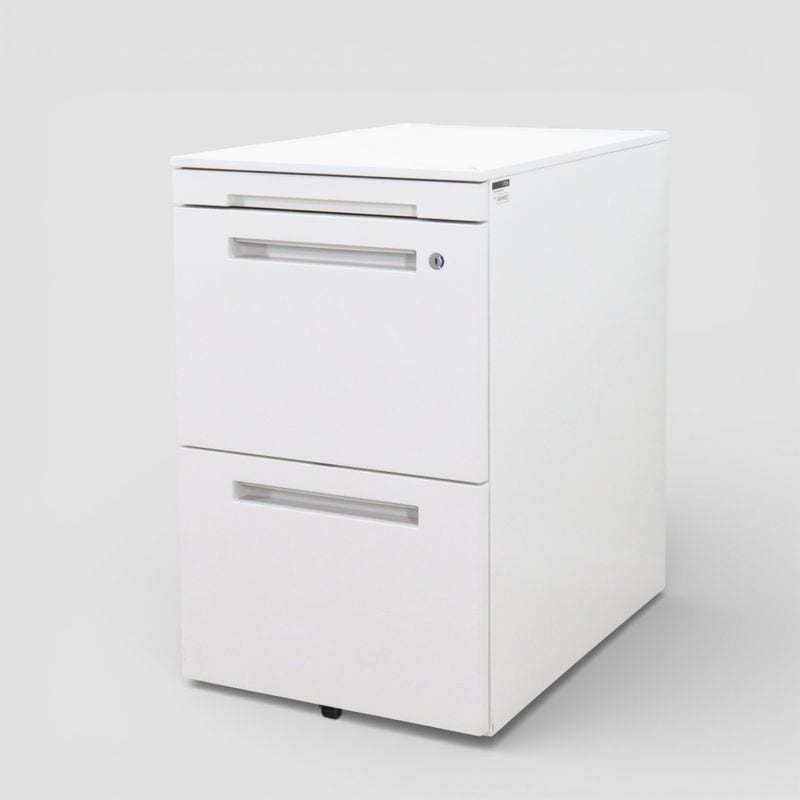 PLUS プラス 3段ワゴン SP-046SC-3 WH ホワイト 収納ワゴン 鍵有り