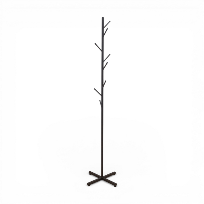 【SALE】コートハンガー ブラック 洋服掛け ハンガーラック ポールハンガー アジャスター付 YH17769 中古 配送サイズ300