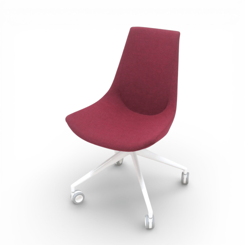 SOGO EMA ミーティングチェア ワインレッド 肘無し 多目的チェア 会議椅子 ワークチェア YH17857 中古 配送サイズ200