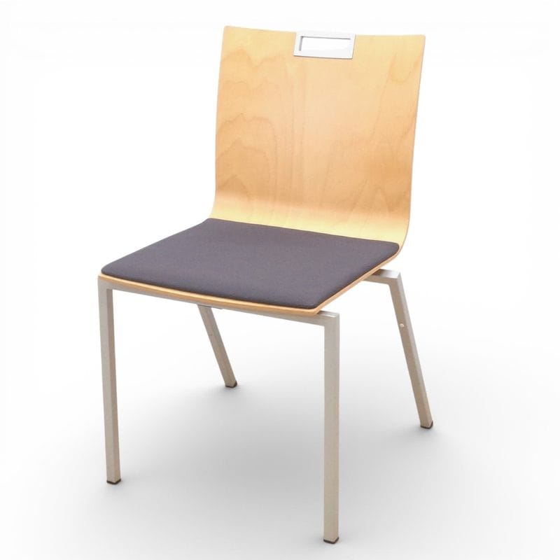 【SALE】オカムラ okamura パブリーノ L672LS ミーティングチェア スタッキング ナチュラル/グレー EG18061 中古 配送サイズ200