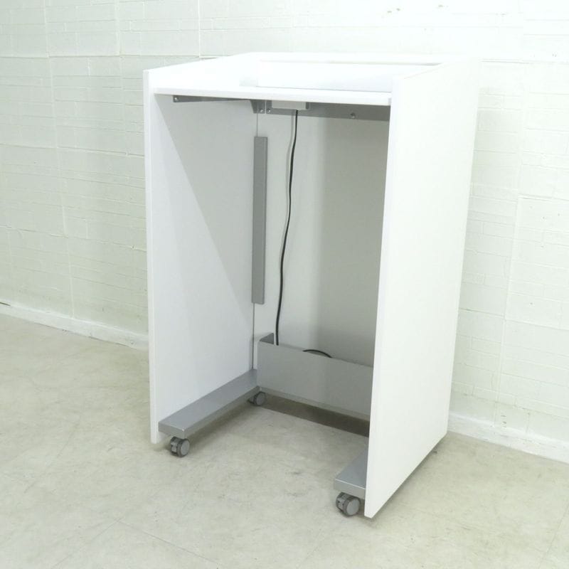 オカムラ okamura MS95演台 演台 MS95HK-ZE27 ホワイト 配線口 配線ボックス コンセントユニット カウンター 講演 プレゼン セミナー AG17859 中古オフィス家具 配送サイズ200