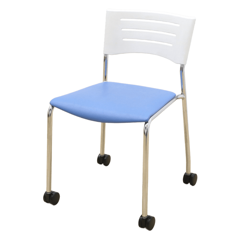 【SALE】ミーティングチェア ブルー スタッキングチェア EG18103 中古 配送サイズ180