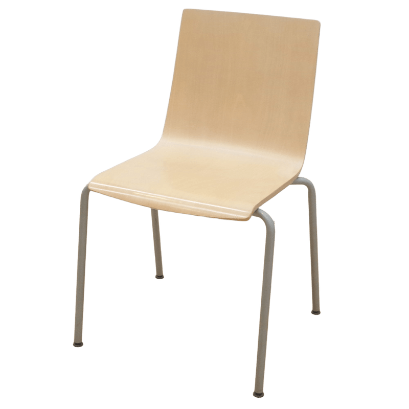 【SALE】オカムラ アルトカフェ MS45LZ 9121 ミーティングチェア ナチュラル スタッキングチェア EG18064 中古 配送サイズ180