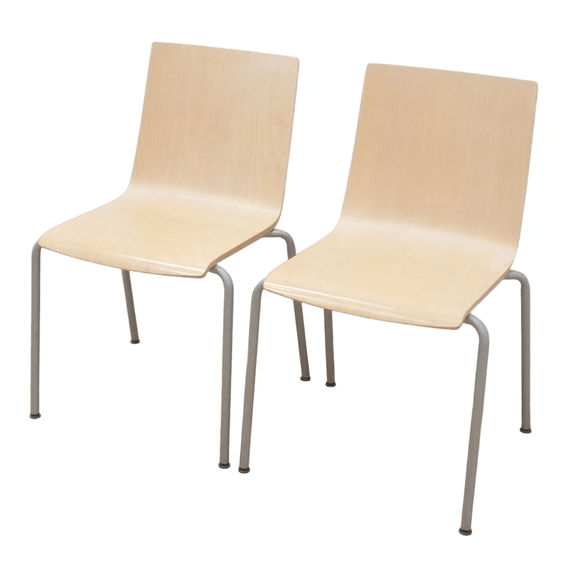 【SALE】2脚セット アルトカフェ MS45LZ 9121 ミーティングチェア ナチュラル スタッキングチェア EG18064 中古 配送サイズ200 セット販売