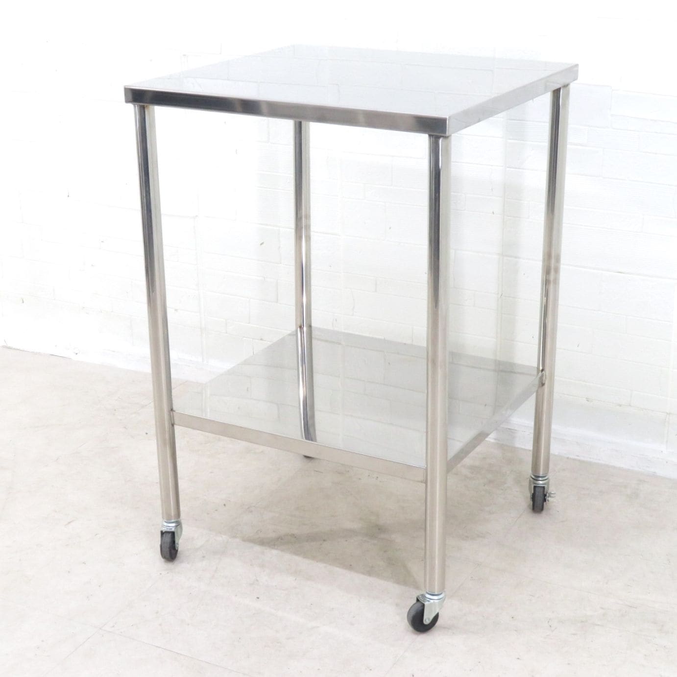 器械台 シルバー ステンレスワゴン キャスター 厨房 業務用 作業台