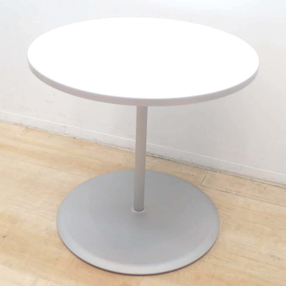 オカムラ ミーティングテーブル ホワイト 円型 丸テーブル