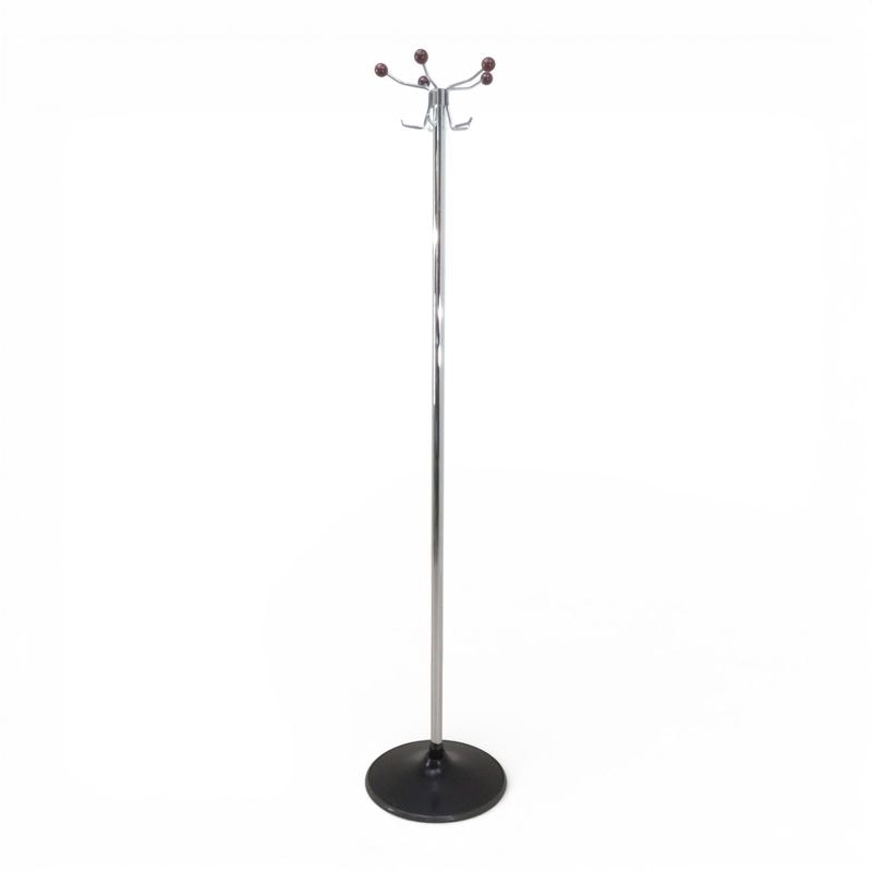 コートハンガー W400 D400 H1860 シルバー ハンガーラック  ポールハンガー EG17756 中古