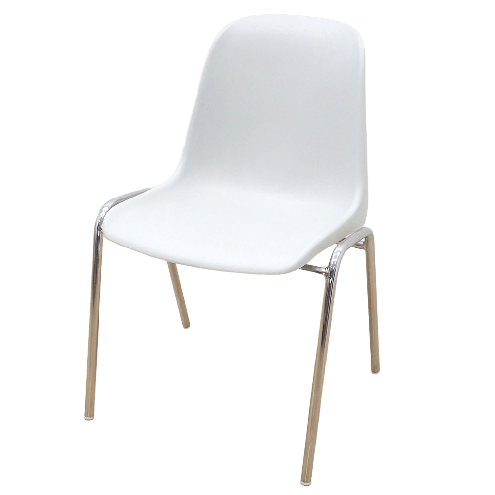 モッドエレナ ミーティングチェア ホワイト スタッキング 肘無し 中古