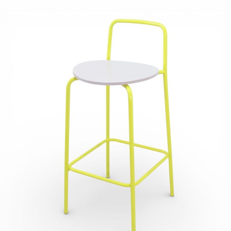 コクヨ ハイカウンターチェア DAYS OFFICE XYB-CHLA1L ホワイト／イエロー ハイスツール EG18289 中古 配送サイズ200